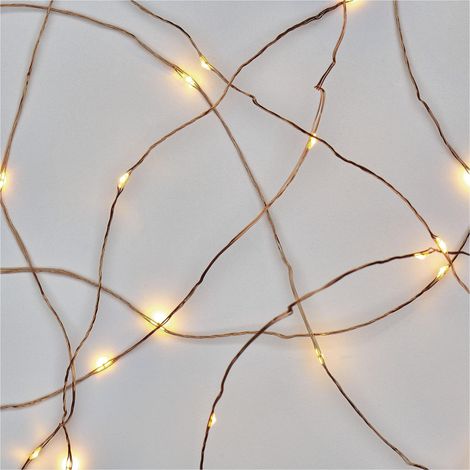 Guirlande lumineuse Nano blanc chaud pour l'intérieur et l'extérieur (IP44), guirlande lumineuse de Noël LED Nano de 4 m de long pour fêtes, Noël, fonction minuterie 6 heures, bloc d'alimentation (1/5)