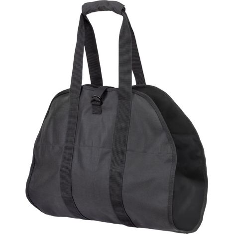 Polyester Kaminholztasche Eiche  Schwarz  20 kg