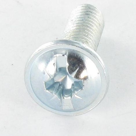 Vis Poelier POZI et fendu M6X10 zingué cr3 96 hbs sans rouille rouge-1 pièce (1/2)