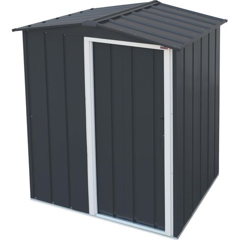 abri de jardin en métal galvanisé à chaud, Pour stockage d'outils, structure de toit renforcée, sans entretien, anthracite (1/5)