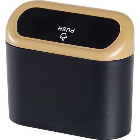 2x piccoli cestini per auto, cestini per auto con coperchio, cestini per auto impermeabili, contenitori portatili da appendere per auto, per ufficio in auto (colore caffè)