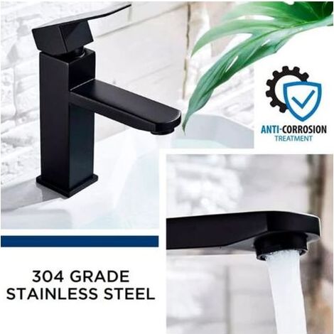 Mitigeur lavabo noir mitigeur inox eau chaude et froide avec flexible mitigeur salle de bain noir mitigeur lavabo noir mitigeur salle de bain noir mitigeur salle de bain noir (1/3)