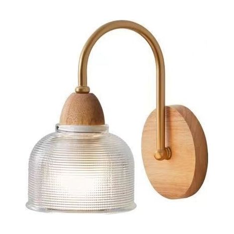 Applique Murale Vintage Col de Cygne  E27 Moderne En Cristal Luminaires Intérieur Abat-jour en Verre (1/5)