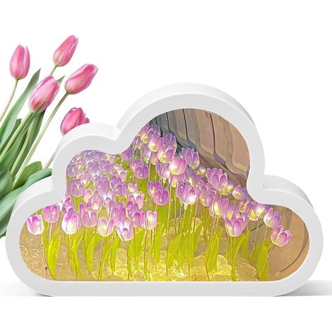 DIY-Tulpenwolkenlampen-Materialset – Tulpenlampe – Schlafzimmer – LED-Tulpenlampe – Badezimmer – Schlafzimmer – Wohnzimmer – Büros (1/3)