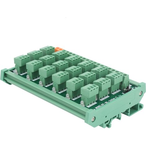 Bornier pour rail DIN, 3 fils, carte d'acquisition de données 18 canaux, NPN/PNP, KP-18L-Gther-C (1/5)