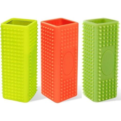2 cepillos de silicona para pelo de mascotas, cepillo de limpieza de goma hueco, removedor de pelo de mascotas de silicona, para muebles, sofás, alfombras, sillones y ropa de cama. (1/5)