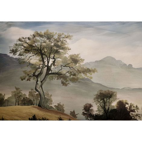 papier peint panoramique paysage italien vert foncé - ESTAhome (1/5)