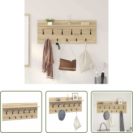 Garderobeständer - Wandmontierter nachttisch Sonoma-Eiche 100 x 40 x 12 cm (1/5)