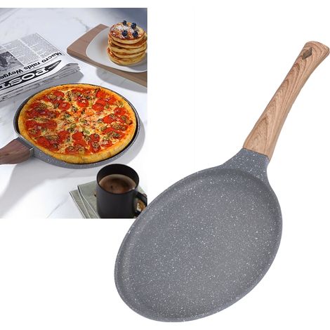 Poêle à Pancakes à Fond Plat en Aluminium Gris - Poêle Antiadhésive pour Cuisine (1/5)