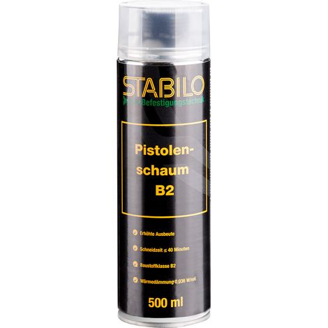 Stabilo Pistolenschaum B2, 500ml, Montageschaum, Bauschaum, PU-Schaum