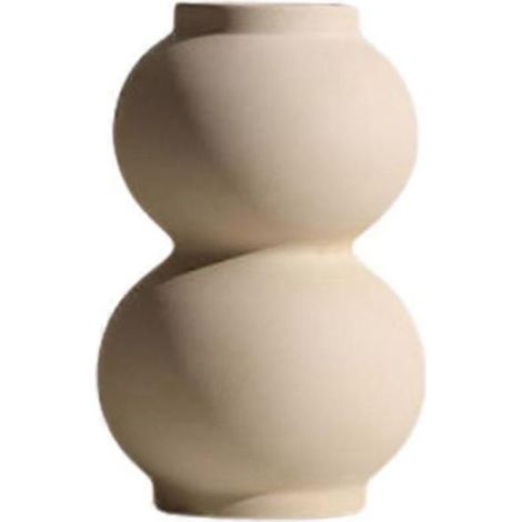 Vase en céramique minimaliste nordique, ornement pour composition de fleurs séchées, décoration fabuleuse pour salon, meuble TV ou bureau. (1/5)