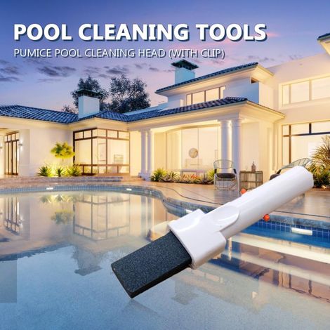 Outils de Nettoyage pour Piscine Tête de Nettoyage en Pierre Ponce avec Pinces V Connectable à des Perches Extensibles Lot de 2 Dimensions 21x4.5x3.5cm (1/5)