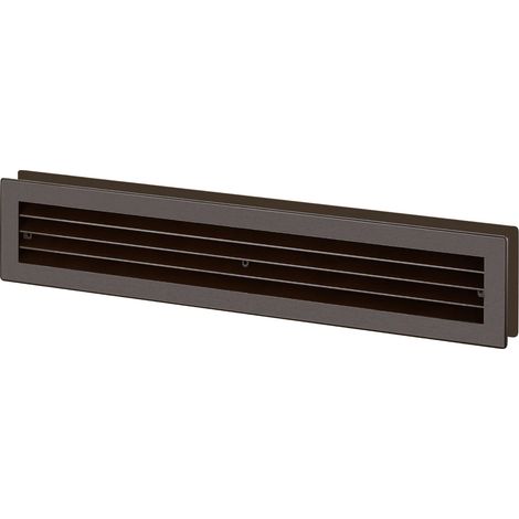 Helios LTGB Rejilla de ventilación para puertas marrón, 00247