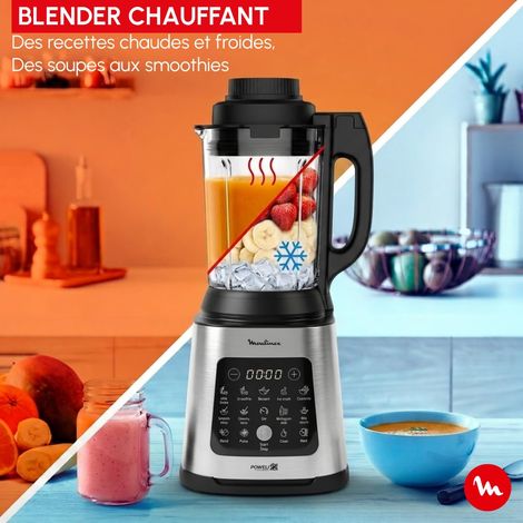 Blender Chauffant Bol verre 2L 1400W Inox (1/5)