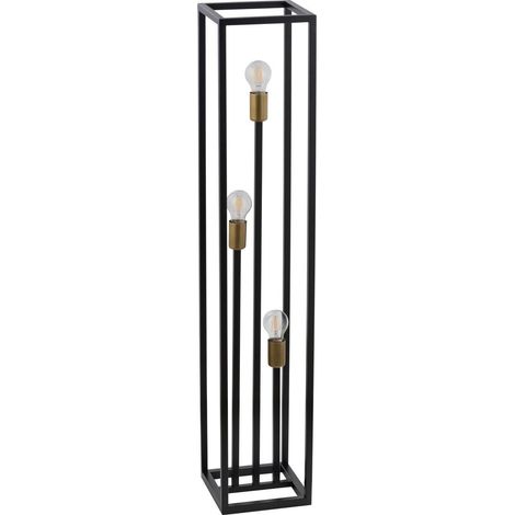 Sigma VIGO lámpara de pie negro y oro 121 cm diseño industrial