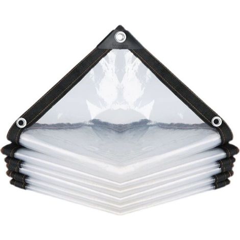 Perforierte, transparente und wasserdichte Schutzhülle für Gartenmöbel – 200 x 200 cm – Regenschutz und Wärmedämmung
