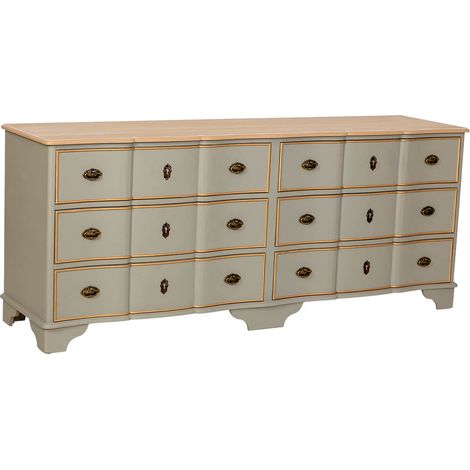 Cómoda de madera verde 193x50x80h cm (1/5)