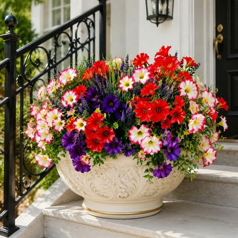 12 Fleurs Soie Extérieur UV Résistant (1/5)