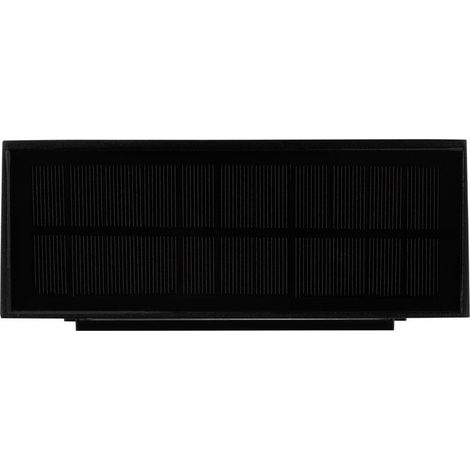 REV 2022001300 LED Lumus Lampada da Parete Solare 110lm con Sensore di Movimento in Alluminio colore Nero