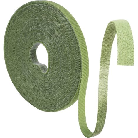 Attache Velcro verte de 10 mm de diamètre, idéale pour organiser les câbles et garder votre espace propre. (1/5)