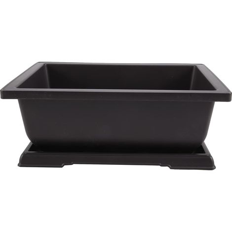 Grand Pot de Fleur Rectangle Bonsaï Pépinière Jardinière Balcon Conteneur 29X21X10.5Cm (1/5)