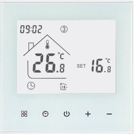Thermostat d'ambiance intelligent - - Wi-Fi - Programmable - 16 A - Blanc (1/4)