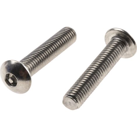 Vis de sécurité inviolable, M5 x 25mm, tête Bouton, en Acier Inoxydable A2 304 ( Prix pour Sachet de 100 )