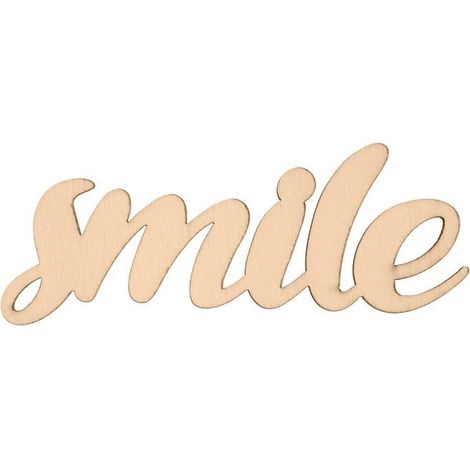 Mot en bois 'Smile'