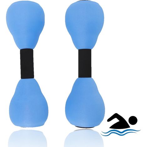 Haltères aquatiques pour l'aquagym, 2 pièces. Poids en mousse ajustables pour l'eau. Résistance à l'eau. Équipement de natation et de fitness pour adultes et enfants. (1/5)