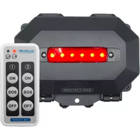 Récepteur LED rouge armable extérieur sans fil 800m & télécommande - 2 zones / 2 sorties relais réglables (PROTECT 800) (1/5)