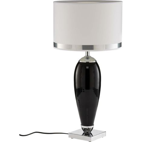 [GEBRAUCHT] B-Ware Euluna Tischleuchte Lund Tischlampe Tischlicht In Weiß Und Schwarz Höhe 60 Cm815