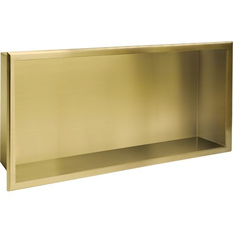 ESTANTE EMPOTRADO 09 30x60x10 ORO CEPILLADO SKU REA-05608 (1/5)