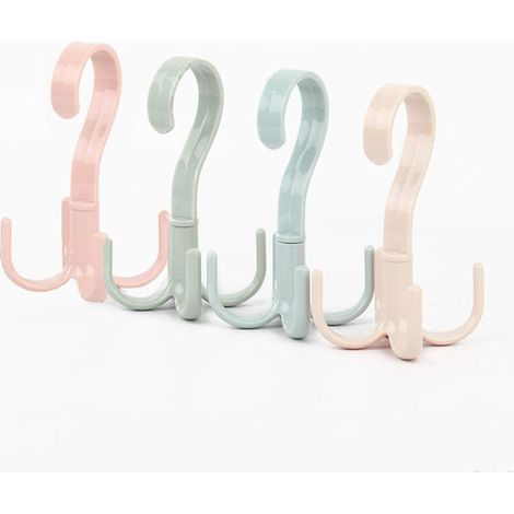 Cintre Tournant - Porte-Ceintures Porte-Foulards Porte-Sacs - 4 Pièces - Charge Maximale 3 kg - Pour Placard ou Penderie (1/5)