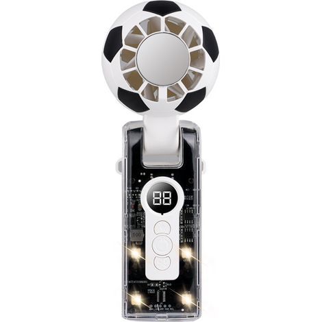 Ventilateur portable en forme de ballon de football, mini ventilateur rechargeable USB pour les fans de foot, cadeau sur le thème de la Coupe du Monde pour les voyages sportifs-AquaForge (1/3)