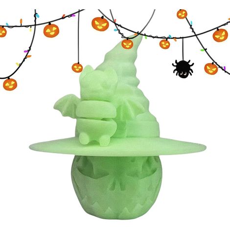 Witch Hat Adult, Gothic Festive Atmosphere Figure,Pumpkin and Witch Hat Decor,Witch Hat Pumpkin Desk Ornament, Halloween Pumpkin Statue with Witch's Hat for Bedroom, Dashboard (1/5)