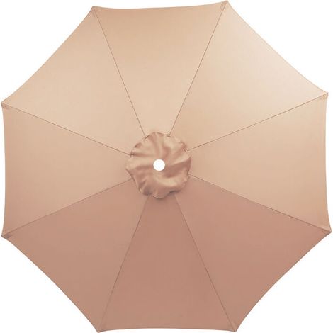 Housse de rechange pour parasol 8 baleines 3m, imperméable, résistante aux UV, tissu de remplacement, lavable, respirant, couleur champagne (sans baleines) (1/5)
