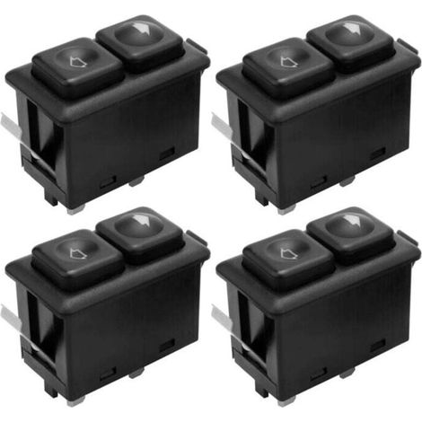 4 pezzi Interruttore regolatore alzacristalli elettrico Tettuccio apribile illuminato per E30 E24 E28 dal 09/1986 61311381205 / 61 31 1 381 205-Crezuo-Crezuo