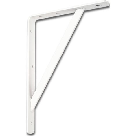 Schwerlastkonsole 150kg - Stegkonsole, Höhe 295mm, Tiefe 205mm, Stahl weiß lackiert
