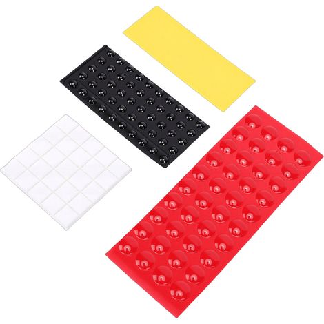 165 pastilles tactiles adhésives en silicone pour personnes malvoyantes, rouges, jaunes, noires et blanches. (1/5)
