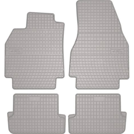 Alfombrillas de goma para coche: Renault Megane II familiar, Grandtour (2002-2008) - color gris a juego. (1/5)