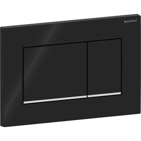 Plaque Déclenchement Bouton Poussoir Compatible Geberit 115.883.KM.1 Noir (1/4)