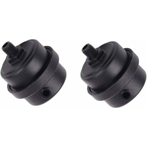 2 Pack Air Compressor Silencer Filter, Plastic Housing, Piston Silencer for Fans, Air Compressors, Boilers, etc. (1/4PT 12mm) (1/4)
