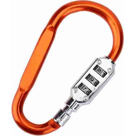 Cadenas À Combinaison - 3 Chiffres - Alliage D'aluminium Et De Zinc - Pour Sac À Dos Et Valise - 110 X 62 X 12 Mm - 1 Pièce (1/5)