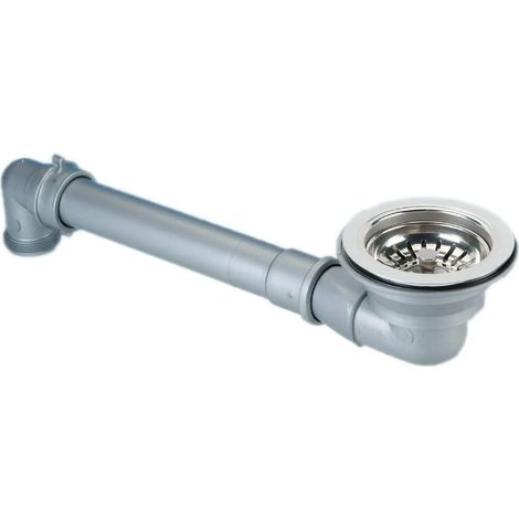 Bonde évier diamètre 90 mm – Grès/résine – Raccordement 1" 1/2 – Gain de place pour cuisine – Vidage efficace – Lira (1/5)