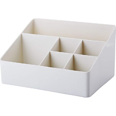 Accueil Organisateur Organisateur de chevet Organisateur de maquillage et présentoir - 6 compartiments (Blanc) (1/2)