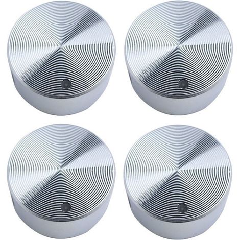 Satz mit 4 Knöpfen, für Unterputzplatten, 6 mm, Legierung, Silber