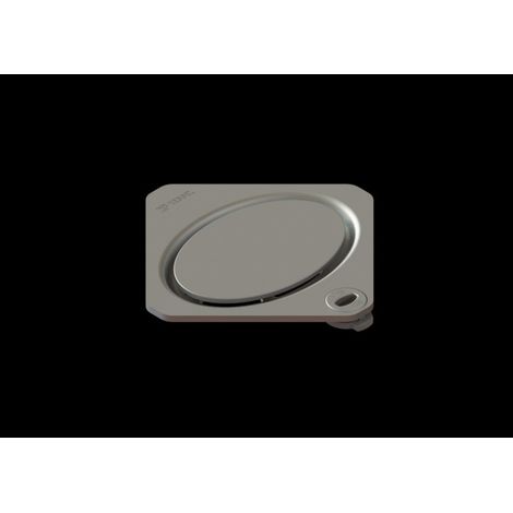 Design-Ablaufgitter oval KESSEL Edelstahl Lock & Lift 120x120