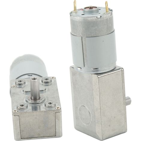 Moteur à engrenages à turbine à vis sans fin autobloquant CC 24 V 24 tr/min pour treuil de porte ou de fenêtre (1/5)