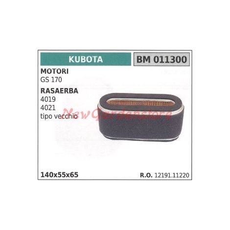Filtro aria KUBOTA motore GS 170 rasaerba 4019 4021 tipo vecchio 011300