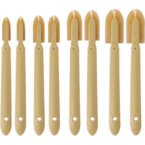 Lot de 8 outils de finition joint silicone 4 tailles, grattoir à mastic réutilisable pour cuisine, outil calfeutrage bricolage et professionnel (1/5)